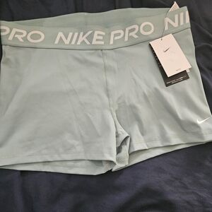 SOLD  Nike Pro Women's Sage Green Athletic Compression Shorts